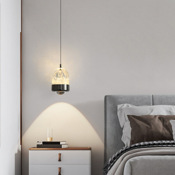 D11CM Golden Black Acrylic Pendant Lamp - 图片 4