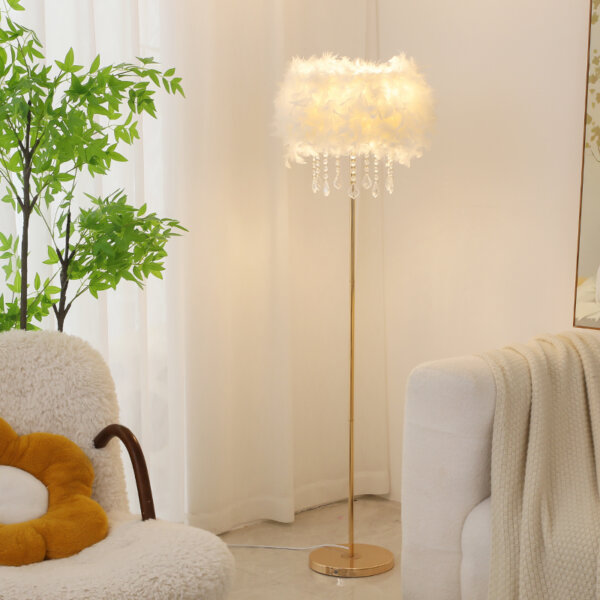 H150CM Iron Feather Floor Lamp - 图片 5