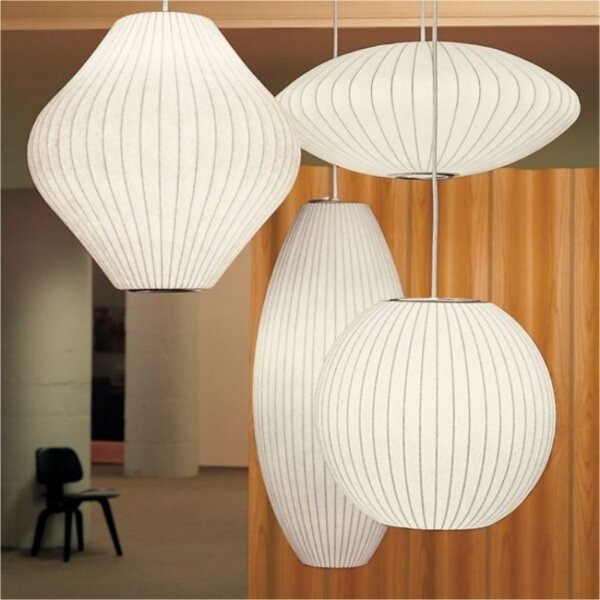 H20CM UFO-Style Silk Pendant Lamp - 图片 4