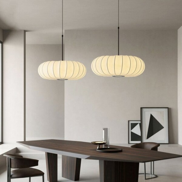D40cm Silk Pumpkin Pendant Light - 图片 4