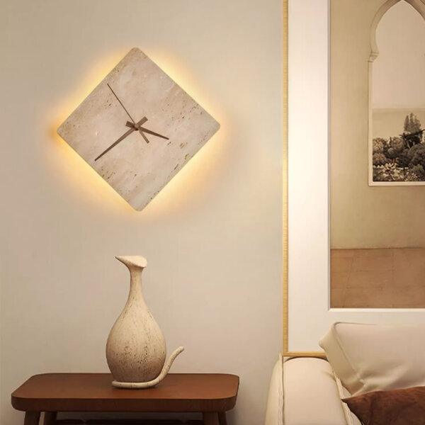 Clock Style LED Stone Wall Light - 图片 4