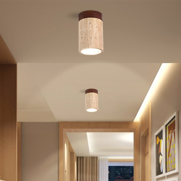 LED Yellow Stone Small Ceiling Light - 图片 4
