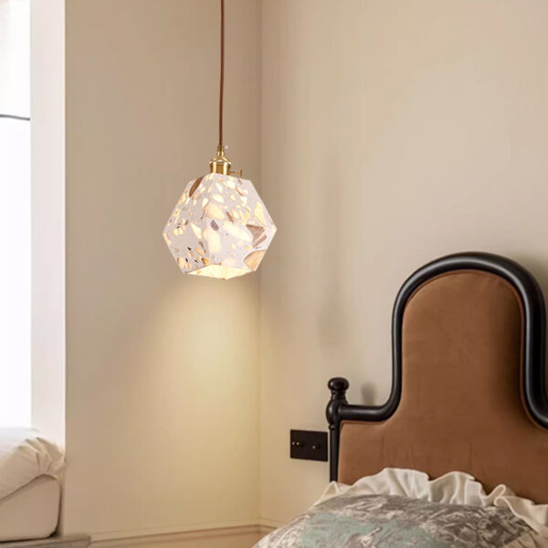 G9/E27 LED Metal Transparent Stone Pendant Light - 图片 4