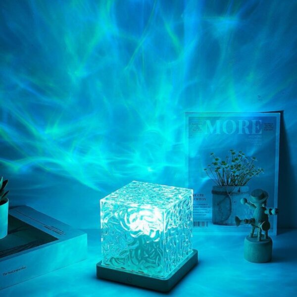 H12cm Square Water Ripple Table Lamp - 图片 4