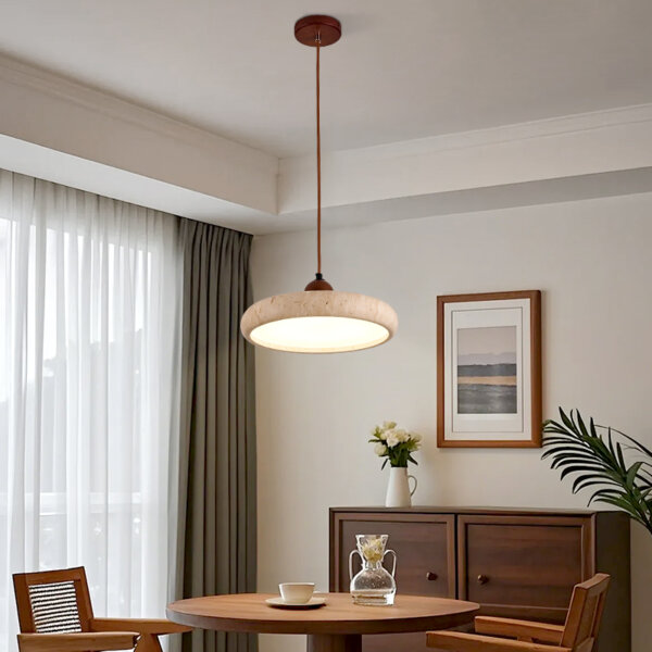 H13cm Natural Stone LED Pendant Light - 图片 4
