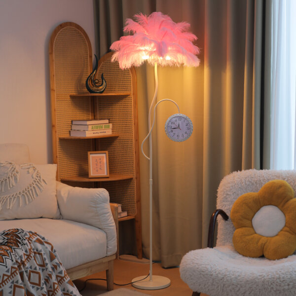 H165CM Hardware Marble Vintage Floor Lamp - 图片 5