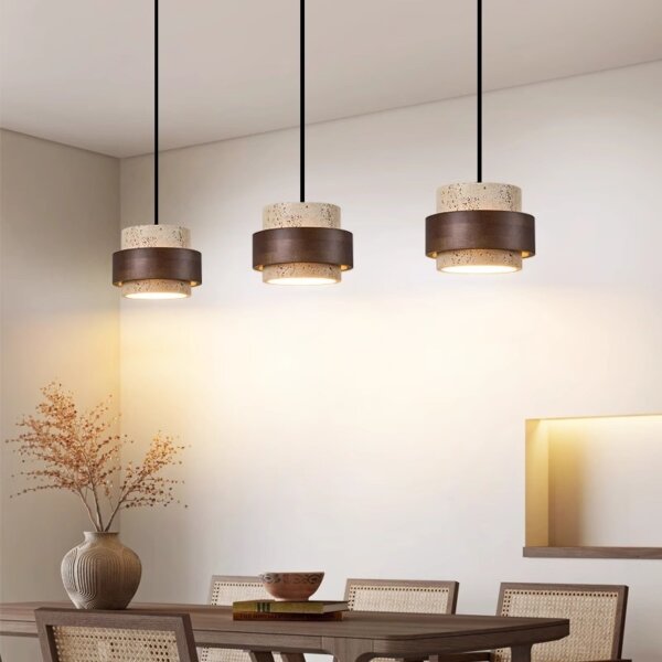 D17cm Yellow Stone LED Pendant Lamp - 图片 4