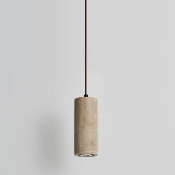 H16cm Yellow Travertine Pendant Light - 图片 4