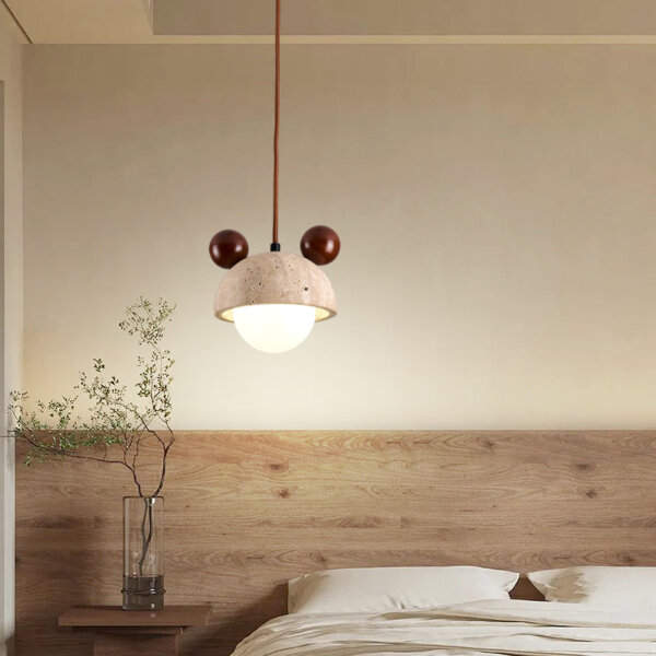 G9 LED Yellow Travertine Pendant Light - 图片 4