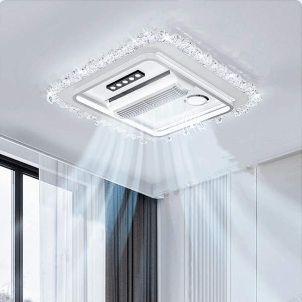 Mute Home Vaneless Ceiling Fan Light - 图片 4