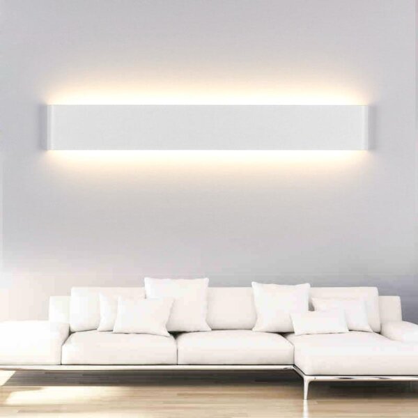 Iron Acrylic Black White LED Wall Lamp - 图片 4