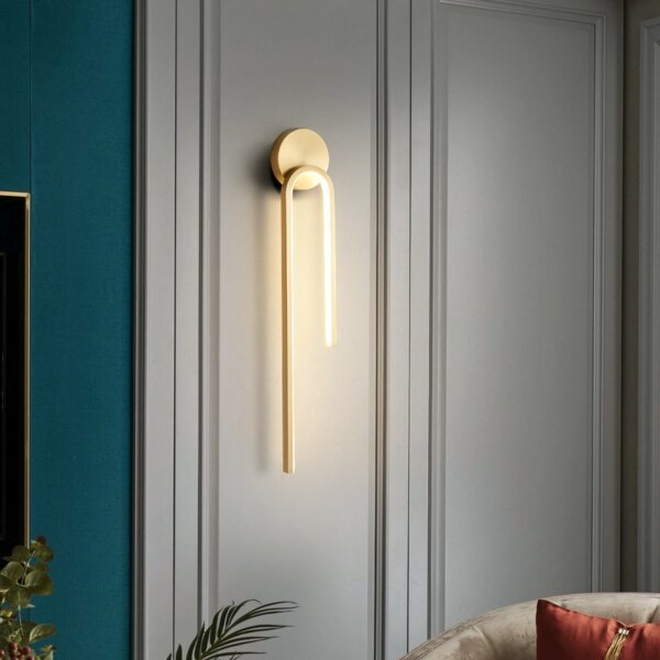 H55cm Iron Copper LED Wall Light - 图片 5