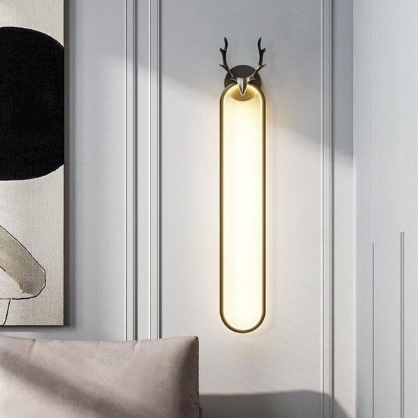 Black Golden LED Linear Wall Lamp - 图片 4