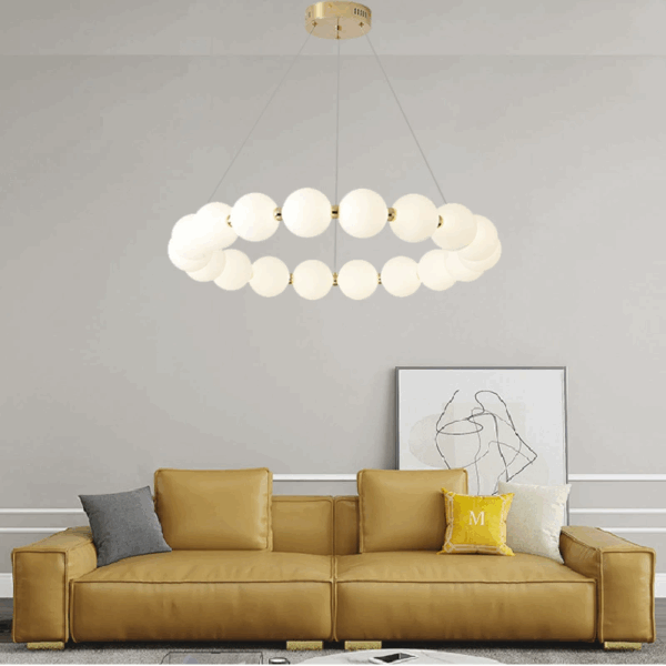 13-58 Heads White Ball Pendant Lamp - 图片 2