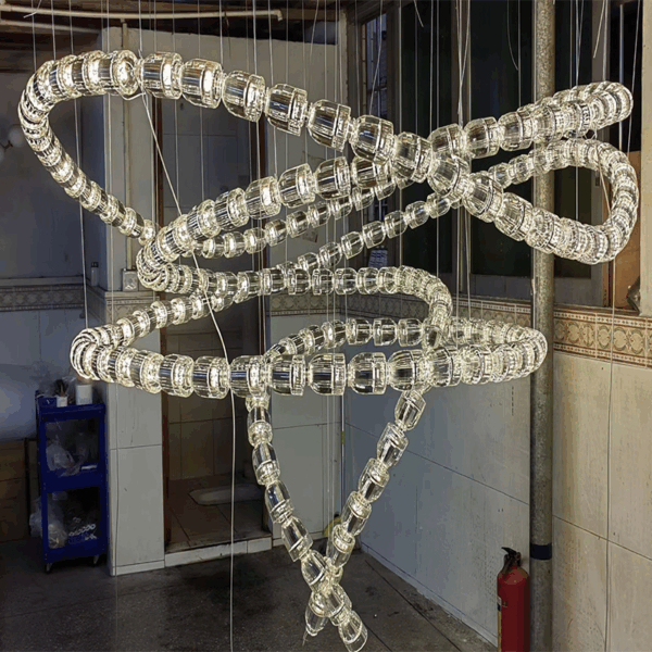 Metal Acrylic Linear Pendant Light - 图片 4