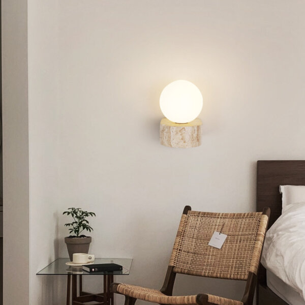 G9 Natural Travertine LED Wall Lamp - 图片 4