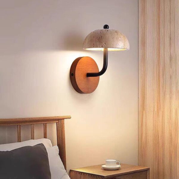 D12cm Umbrella Stone LED Wall Lamp - 图片 4