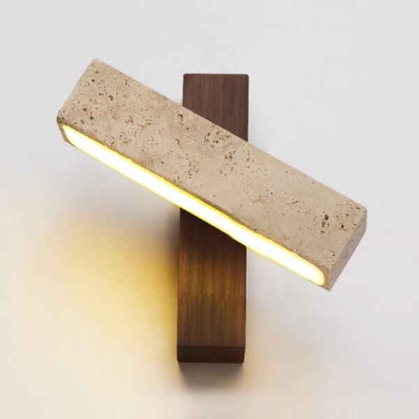 L20cm Cuboid Stone Reading LED Wall Light - 图片 4
