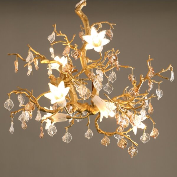 D50CM Glass Flower Tree Chandelier - 图片 4