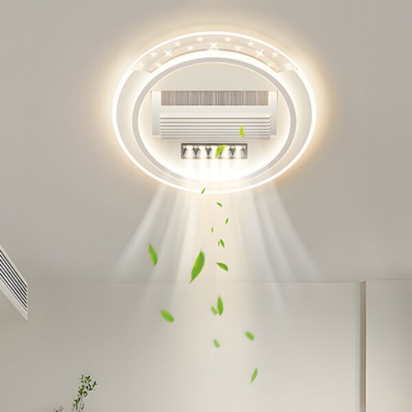 Large Wind Bladeless LED Ceiling Fan Lamp - 图片 4