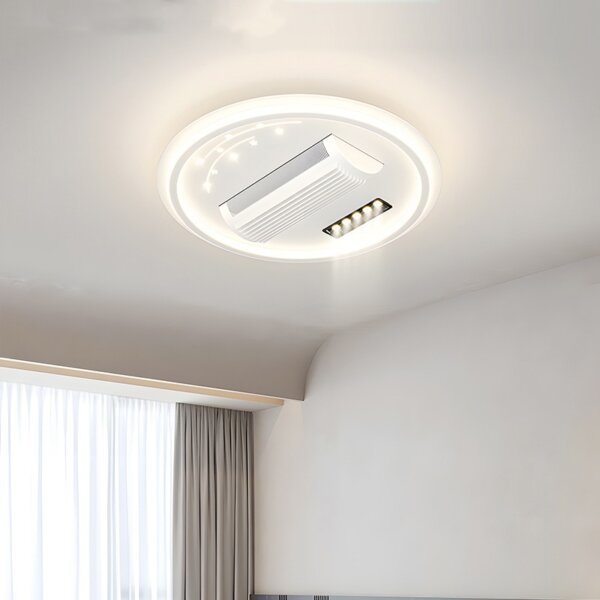 Round Rectangle Square Ceiling Fan Lamp - 图片 4