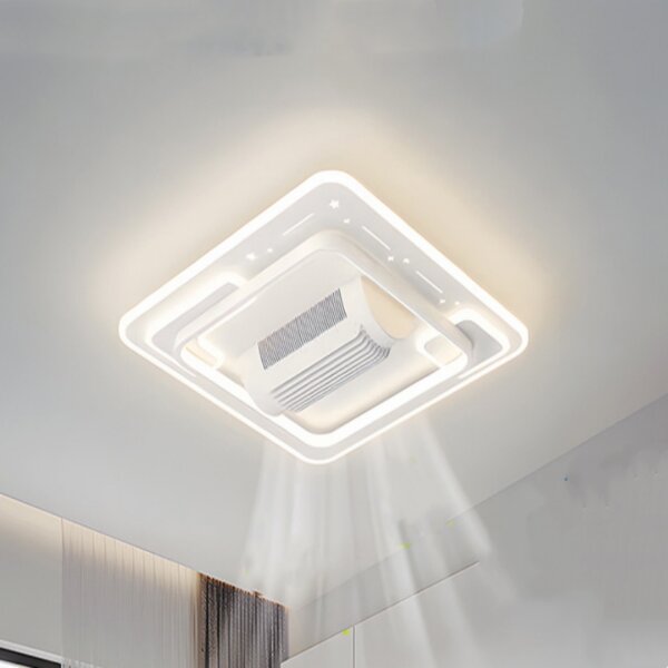 PC LED Leafless Ceiling Fan Light - 图片 4