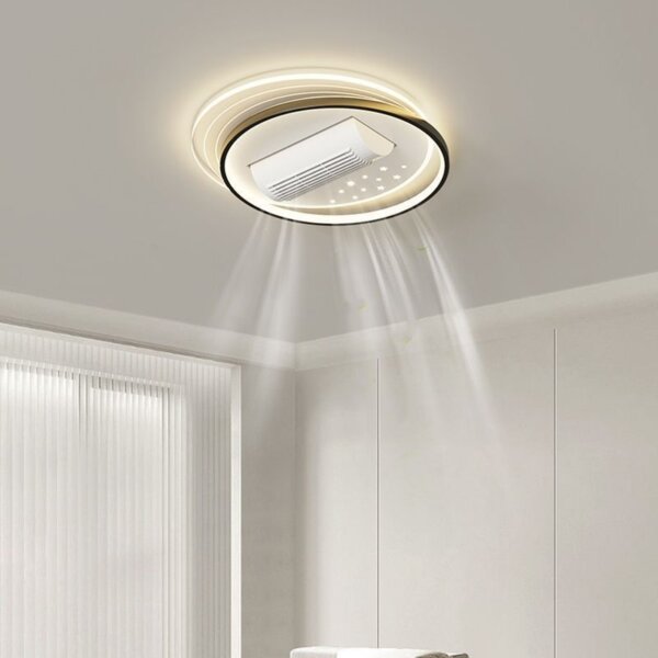 Large Wind Quiet Bladeless Ceiling Fan Lamp - 图片 4