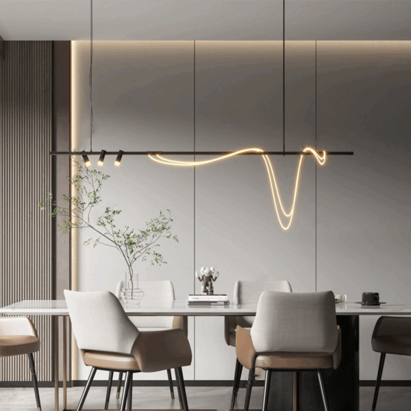 Long Strip Light Art Pendant Light - 图片 4
