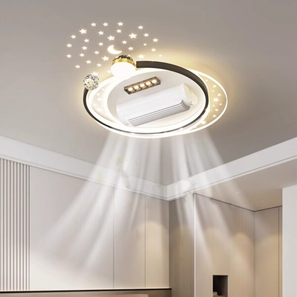 Natural Wind Bladeless Ceiling Fan Lamp - 图片 4