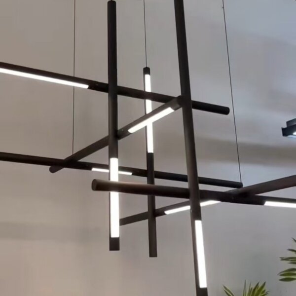 H33CM Iron Golden Black Maze Pendant Light - 图片 4