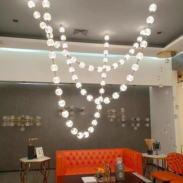Custom Transparent Acrylic Big Pendant Light - 图片 4