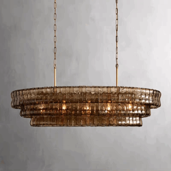 E14 Clear Smoke Grey Glass Pendant Light - 图片 4