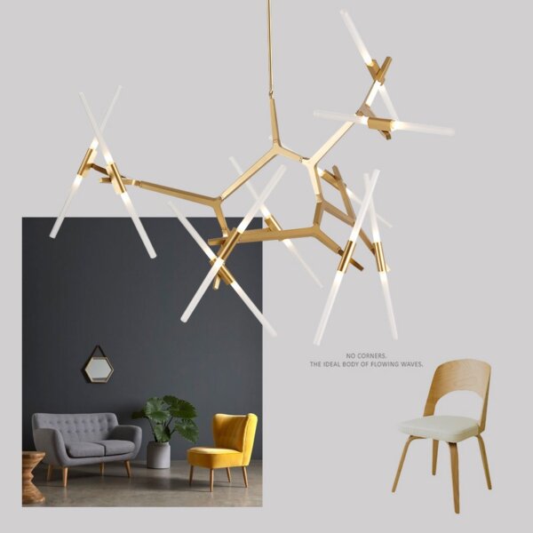 G9 Tree Branch Metal Pendant Lamp - 图片 4