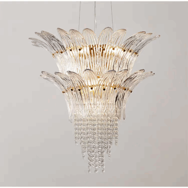 4-17 Heads Glass Crystal Pendant Lamp - 图片 4