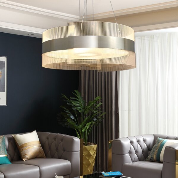 H28CM Golden Acrylic Stainless Steel Pendant Lamp - 图片 4