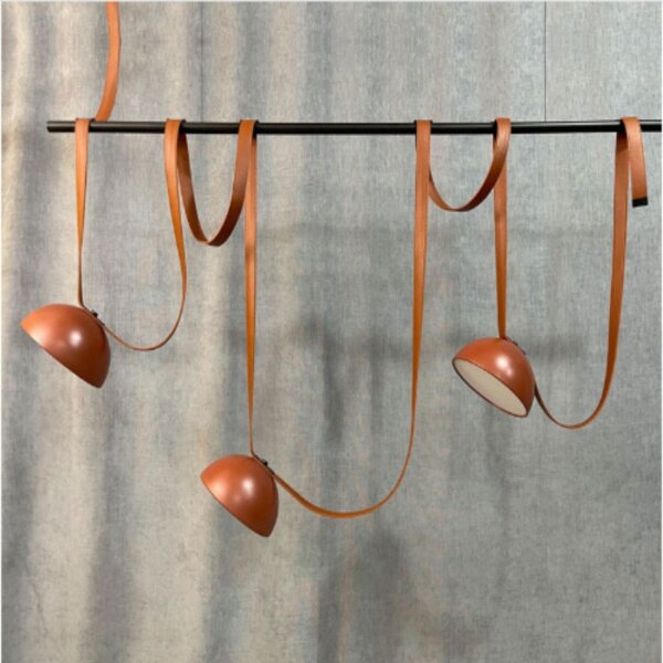 24W Belt Iron Orange Black Pendant Lamp - 图片 4