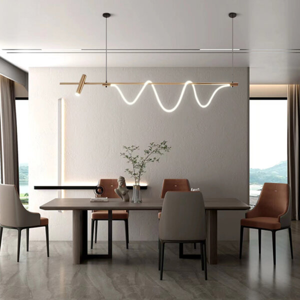 Linear Tube Silicone Pendant Lamp - 图片 4