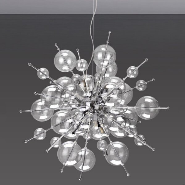 G9 Sliver Gold Glass Ball Pendant Light - 图片 4