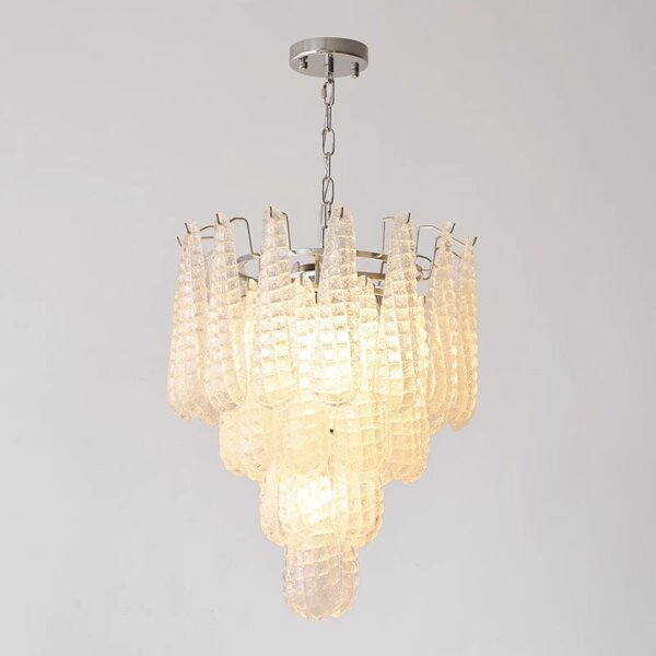 E14/E12 Transparent Pink Glass Pendant Lamp - 图片 4