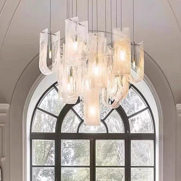 1-19 Heads U-shaped Glass Pendant Light - 图片 4