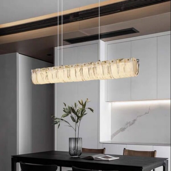 18-68 Heads Round White Glass Pendant Lamp - 图片 4