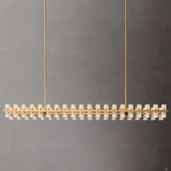 Copper Glass Single Layer Pendant Lamp - 图片 4