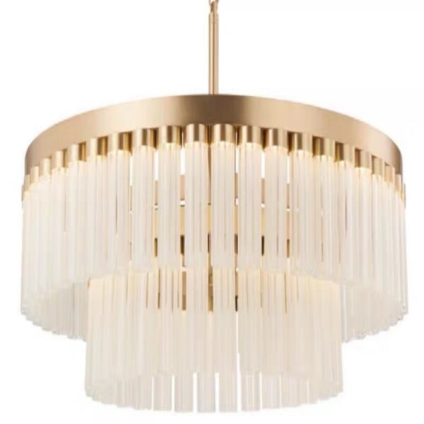 G4 Glass Chrysanthemum Tube Pendant Light - 图片 4