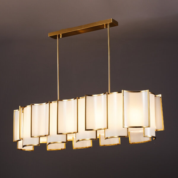 D60/80/100CM Gold Glass Pendant Lamp - 图片 4