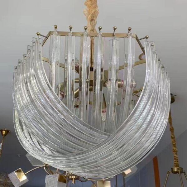 E14 Glass Elbow Copper Pendant Light - 图片 4