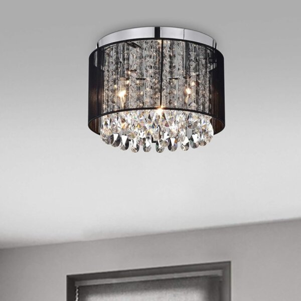 E14 Crystal Round Ceiling Lamp - 图片 4
