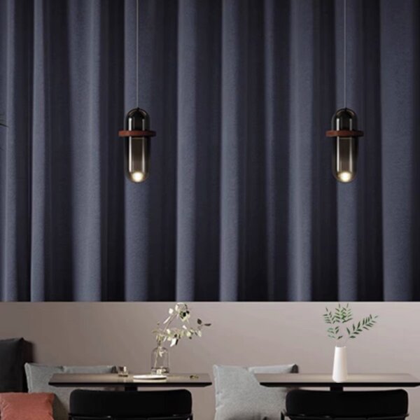 H38CM Smoke Gray Glass Pendant Light - 图片 5