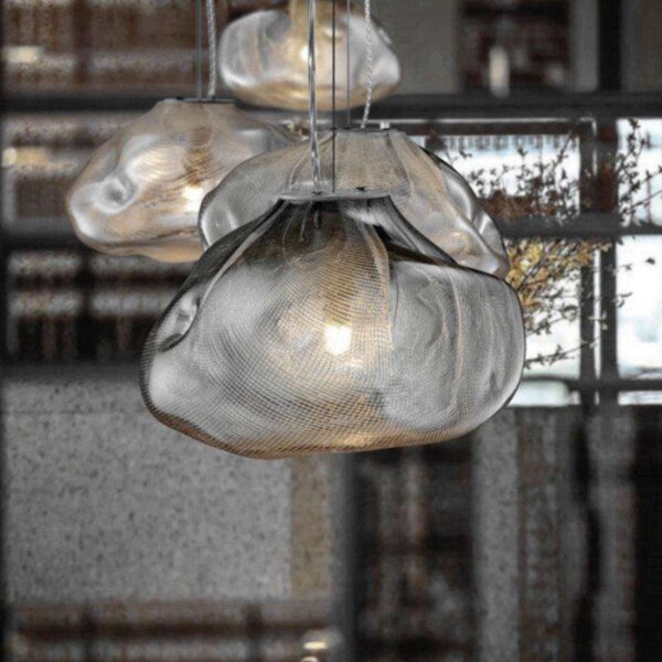 Gold Transparent Cloud Custom Glass Chandelier - 图片 4