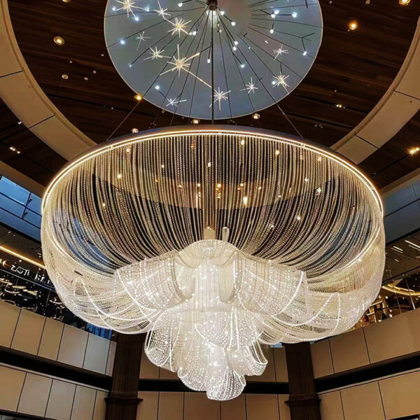 Petal Ribbon Custom Glass Chandelier - 图片 3