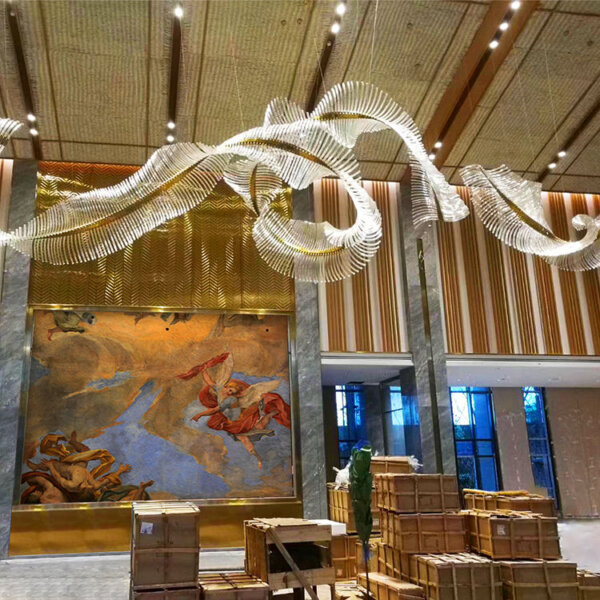 Silk Wave Glass Chandelier - 图片 2